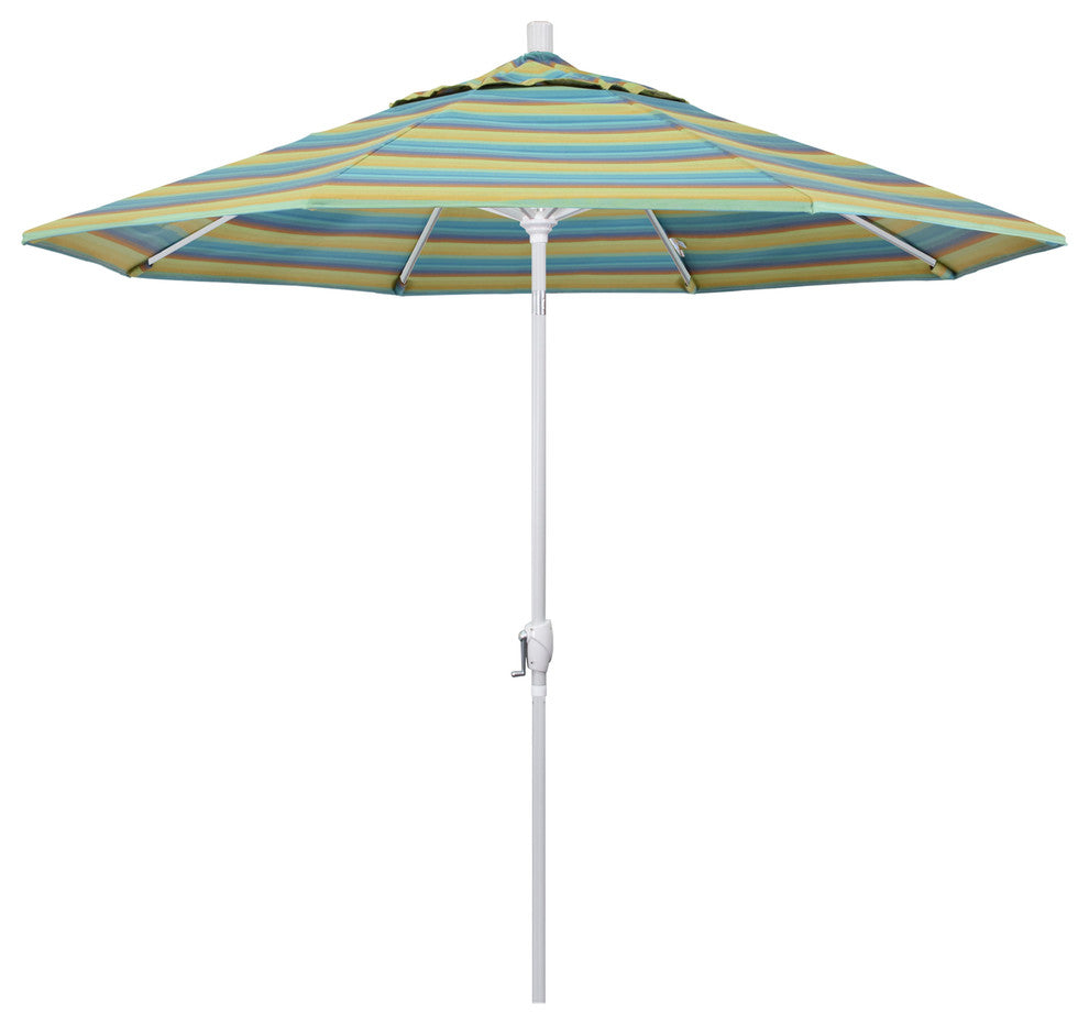 9' Aluminum Umbrella Push Tilt, Sunbrella, Astoria Lagoon