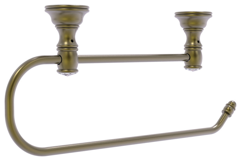 Carolina Crystal Under Cabinet Paper Towel Holder, Antique Brass