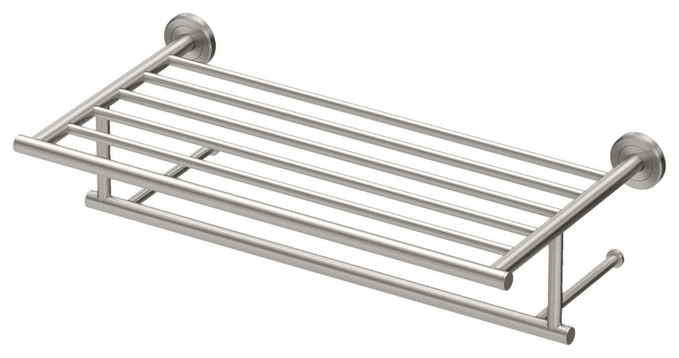Latitude II Minimalist Towel Rack, Satin Nickel, 18"