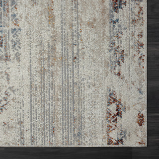 Leilani Gray/Multi Distressed Medallion Machine-Washable Area Rug, 5' x 7'