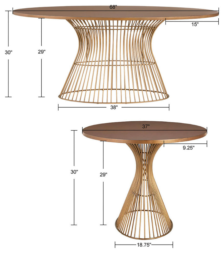INK+IVY  Mercer Coffee Table, Bronze, Dining Table