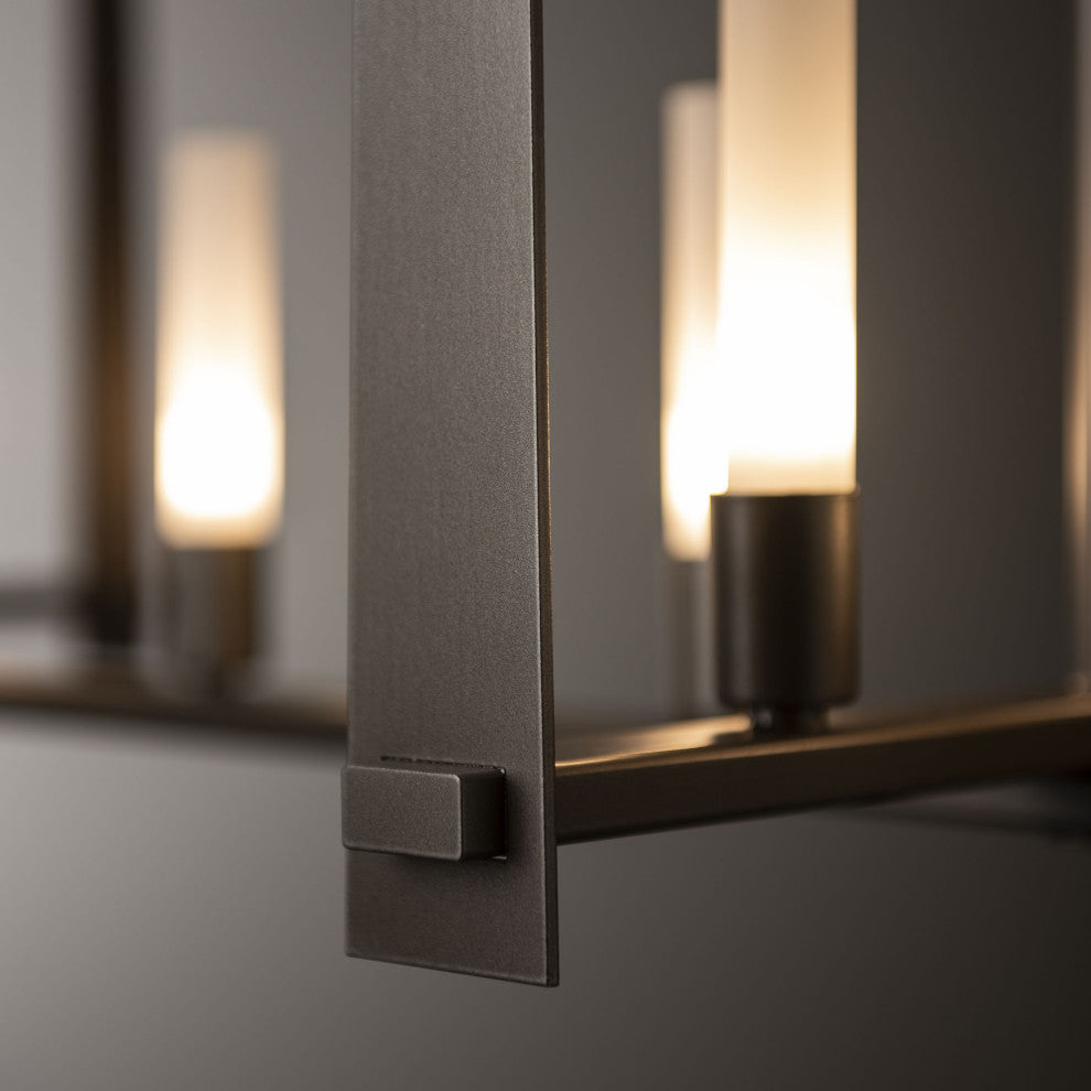 Triomphe 9-Light Linear Pendant Dark Smoke Frosted Glass