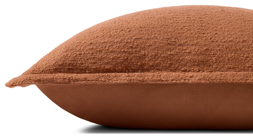 Chris Loves Julia x Loloi Morris Orange 22'' x 22'' Cover With Poly Pillow