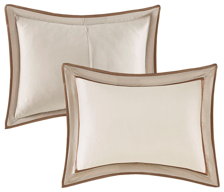 Madison Park Genevieve 7 Piece Comforter Set in Taupe/Brown