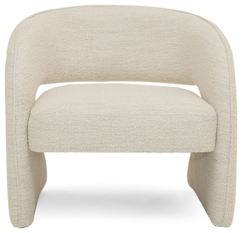 Modrest Luby Modern Cream Fabric Accent Chair