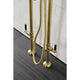 CCK8407DKL Freestanding Tub Faucet With Supply Line, Stop Valve, Brushed Brass