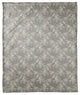 Birds Leaves Monochrome On Gray 50x60 Coral Fleece Blanket