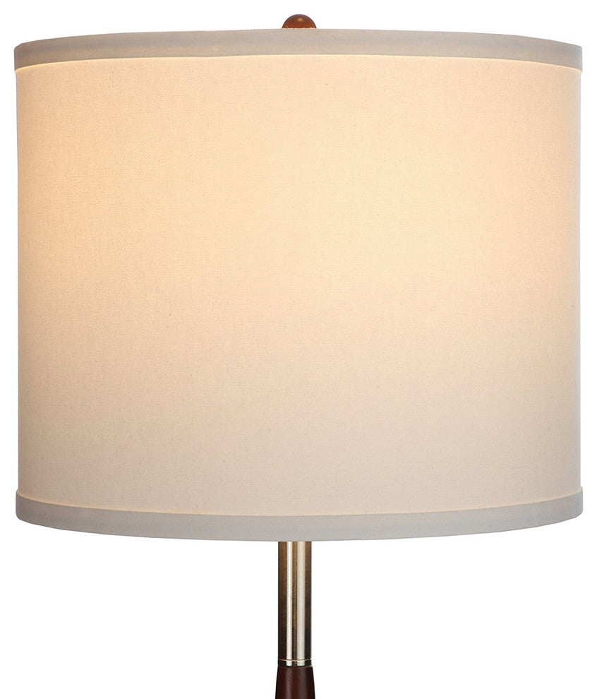 LED Floor Lamp, Executive Style Maple Eucalyptus Exotic Wood Shaded Light
