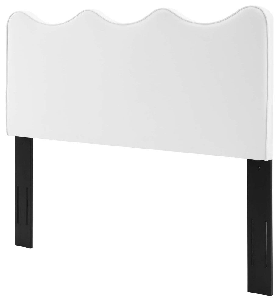 Headboard, Twin Size, Velvet, White, Modern Contemporary, Bedroom Master Suite