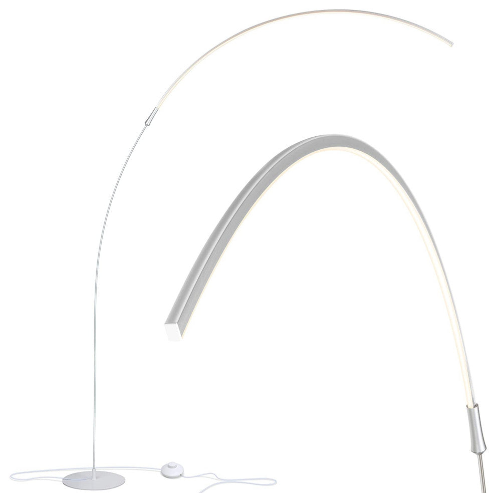 Brightech Sparq - Hanging, LED Arc Floor Lamp - Over The Couch, Contem