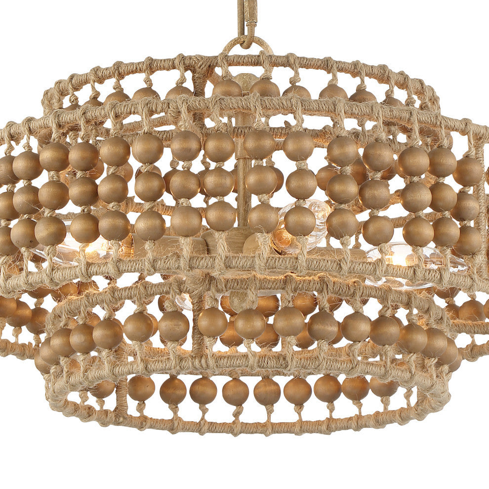 Silas Three Light Chandelier in Burnished Silver