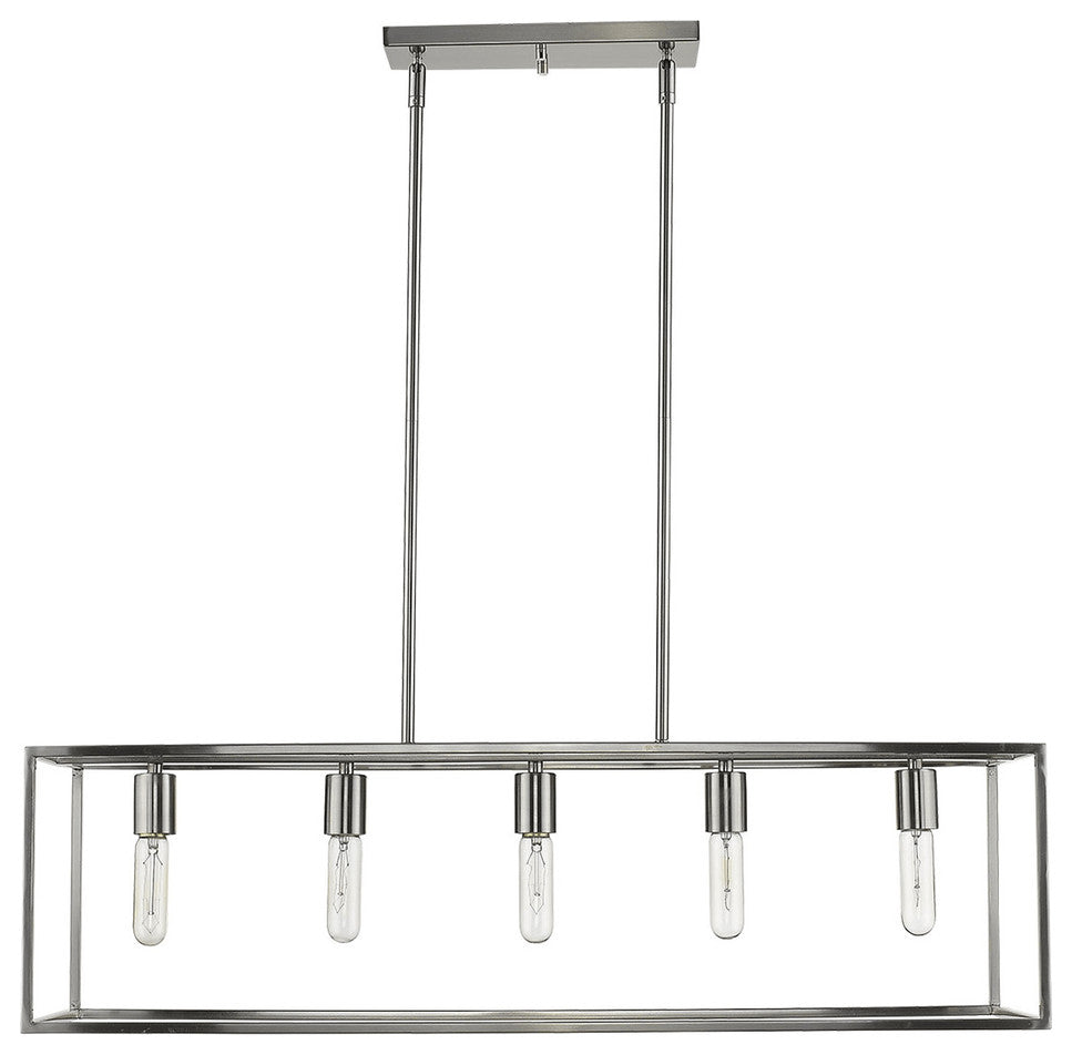 Cobar 5-Light Satin Nickel Island Pendant