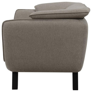 ACME Furniture Nayeli Upholstered Fabric Accent Chair with Wood Frame in Brown