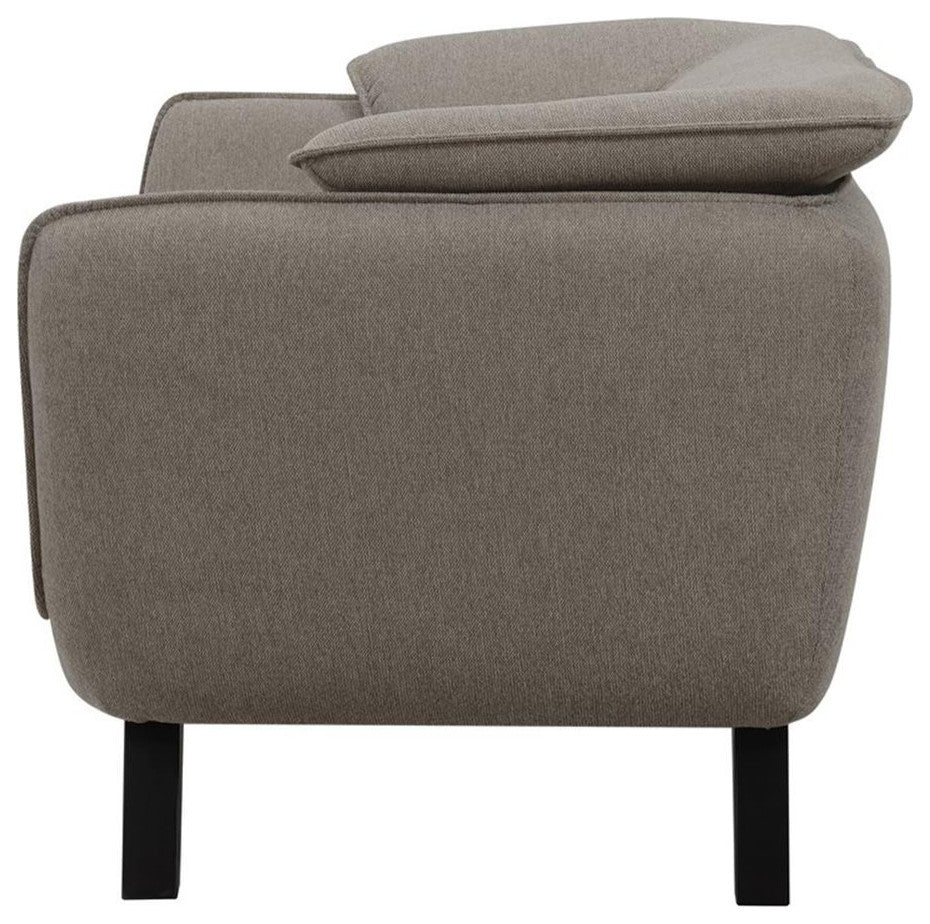 ACME Furniture Nayeli Upholstered Fabric Accent Chair with Wood Frame in Brown