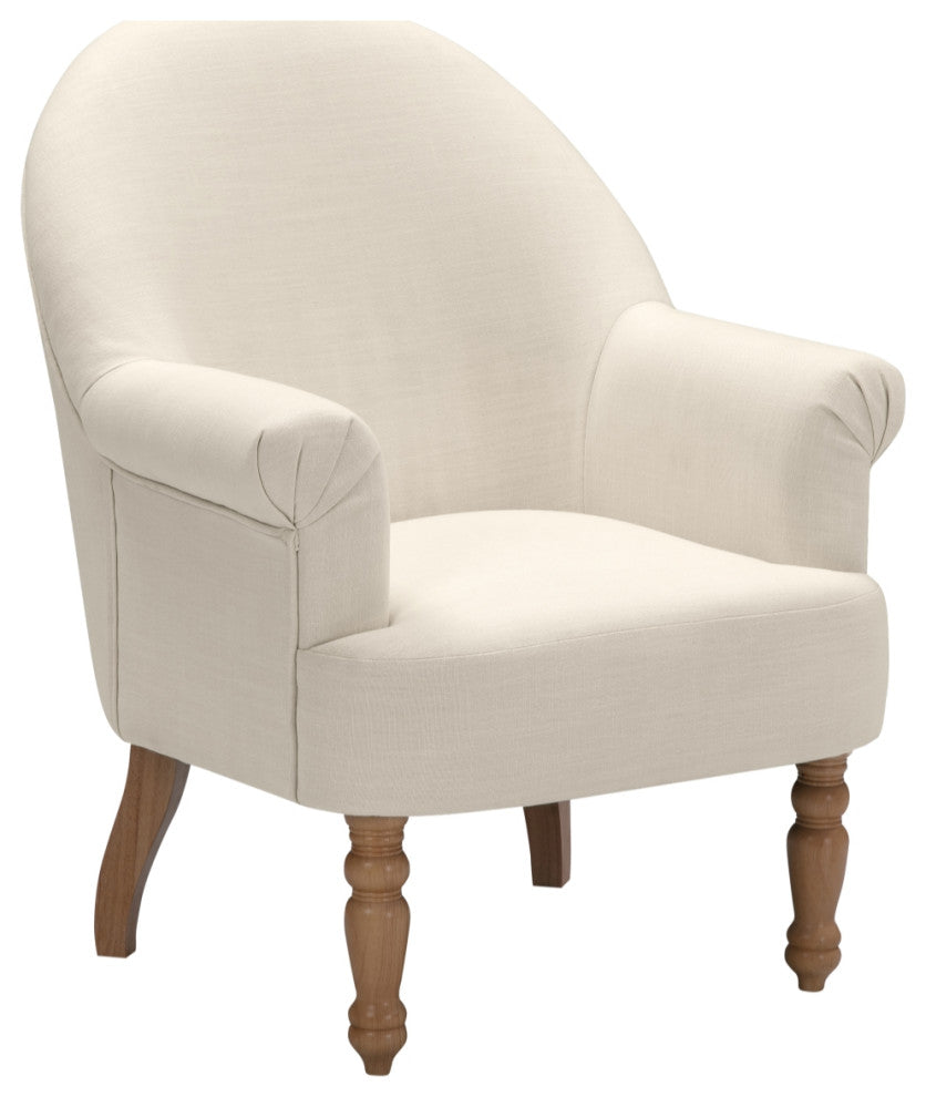 Rustic Manor Ronaldo Accent Chair Upholstered, Linen, Cream White