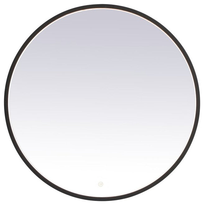 Modern Black Led Mirror, 32"