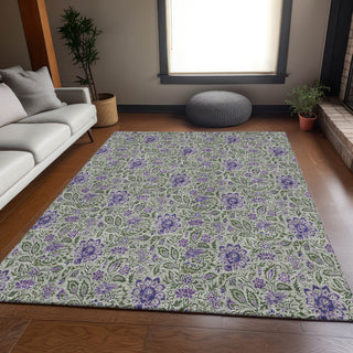 Premium Machine Washable Mayfield AMF660 Olive 9' x 12' Rug