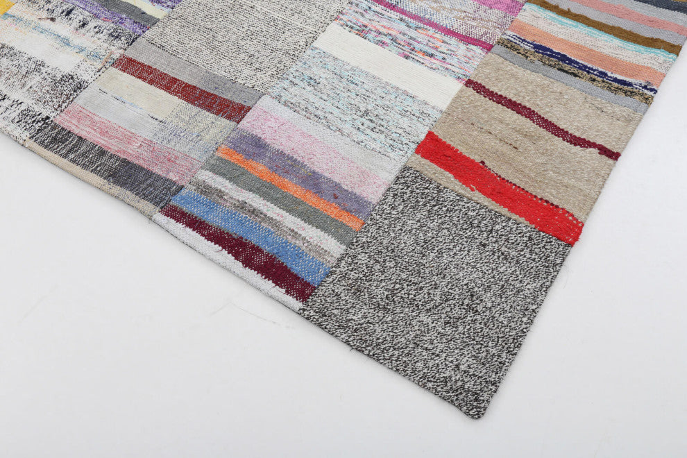 Rug N Carpet - Handmade Anatolian 6' 8'' x 9' 10'' Vintage Patchwork Kilim Rug