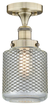 Innovations Stanton 1 6" Semi-Flush Mount Antique Brass
