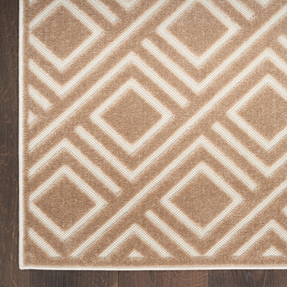 Nourison Care Free 6'7" x 9'2" Brown Modern Indoor Rug