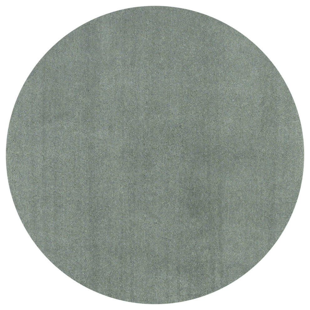 8' Round  Polyester Slate Area Rug