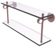 Clearview 16" Two Tiered Glass Shelf, Antique Copper