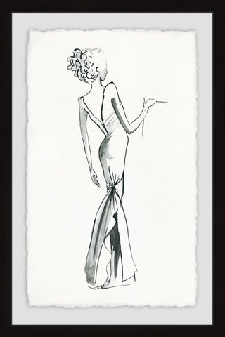 "Alluring Damsel" Framed Painting Print, 12"x18"
