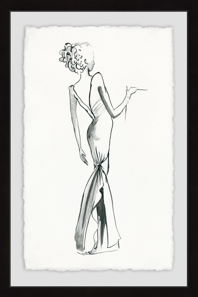 "Alluring Damsel" Framed Painting Print, 12"x18"