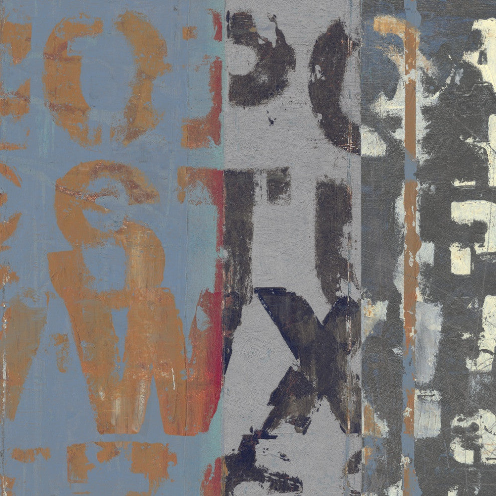 "Alphabet Overlay II" Fine Art Giant Canvas Print, 54"x54"