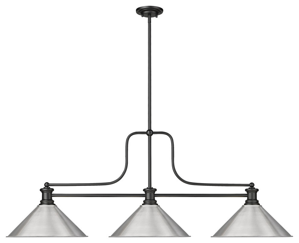 Zlite 725-3MB-BN15 3-Light Billiard, Brushed Nickel