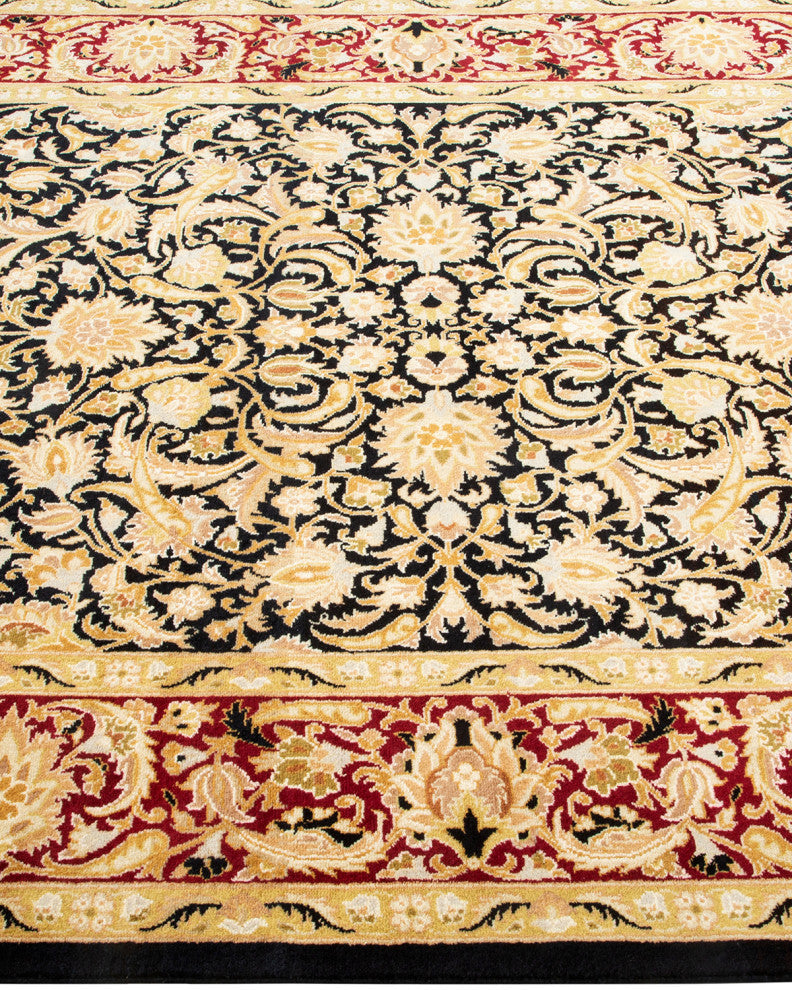 Mogul, One-of-a-Kind Hand-Knotted Area Rug Black, 4' 3" x 6' 5"