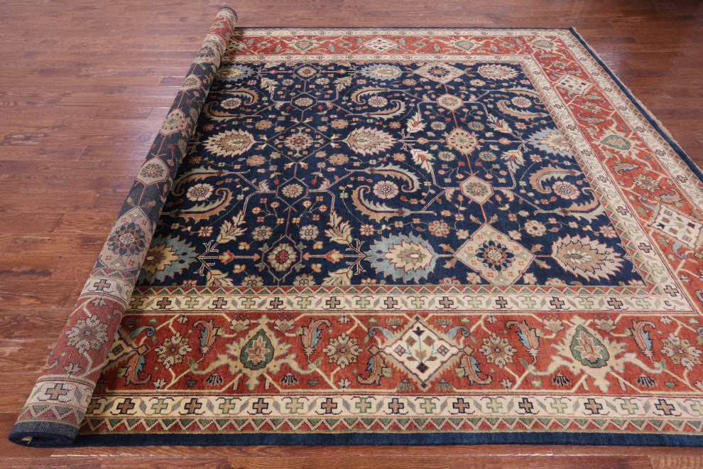 Heriz Serapi Handmade Wool Rug 10' 1" X 13' 9" - Q16013
