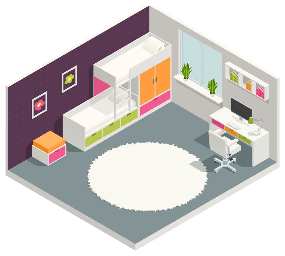 HAND TUFTED WOOL ECO-FRIENDLY AREA RUGS-Blue Color, Contemporary Design