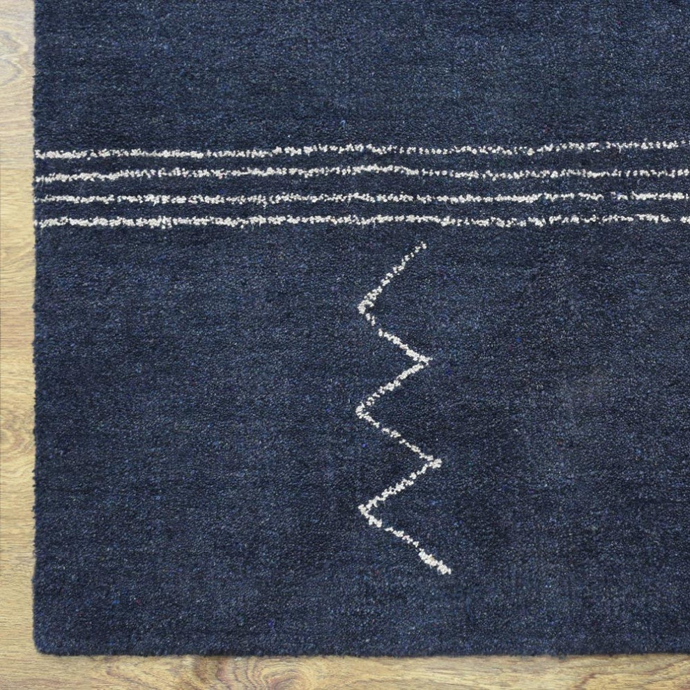 HAND KNOTTED LOOM SILK ECO-FRIENDLY AREA RUGS-Rectangle,Charcoal Beige,Geometric