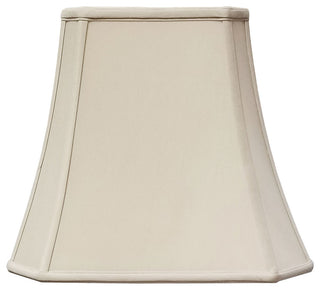 Royal Designs Rectangle Cut Corner Lamp Shade, Beige, 10x18x13.25