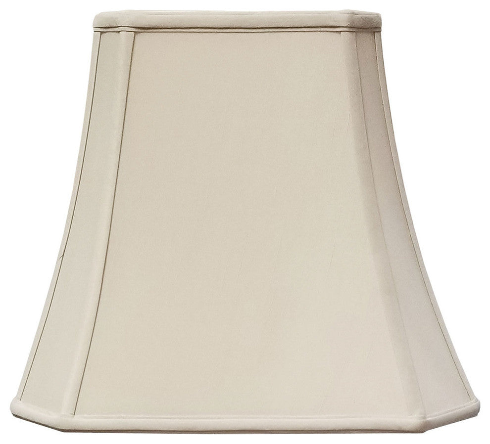 Royal Designs Rectangle Cut Corner Lamp Shade, Beige, 10x18x13.25