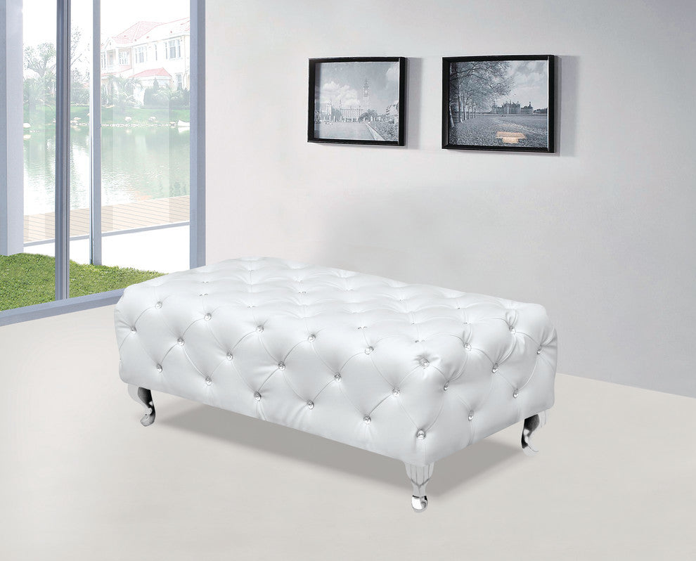 Modern Classics Tufted Bench, White