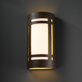 Ambiance Craftsman Window Wall Sconce, Outdoor, Hammered Iron