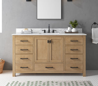 Avanity Modero 60" Single Vanity Only, Brushed Oak