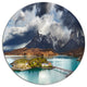 Torres Del Paine Lake Pehoe, Seashore Large Disc Metal Wall Art, 38"