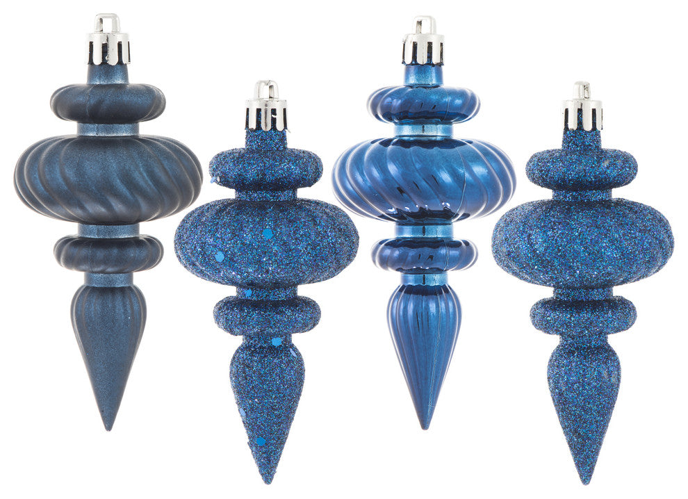 Vickerman Finial 4 Finish Asst 8/Box, Midnight Blue, 4"