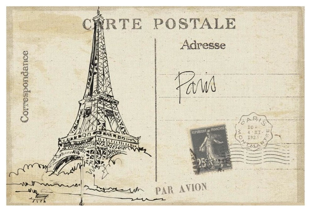 "Postcard Sketches IV v2" Digital Paper Print by Anne Tavoletti, 32"x22"