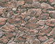 Faux Textured Wallpaper, Stones, Black Brown Red, One Roll
