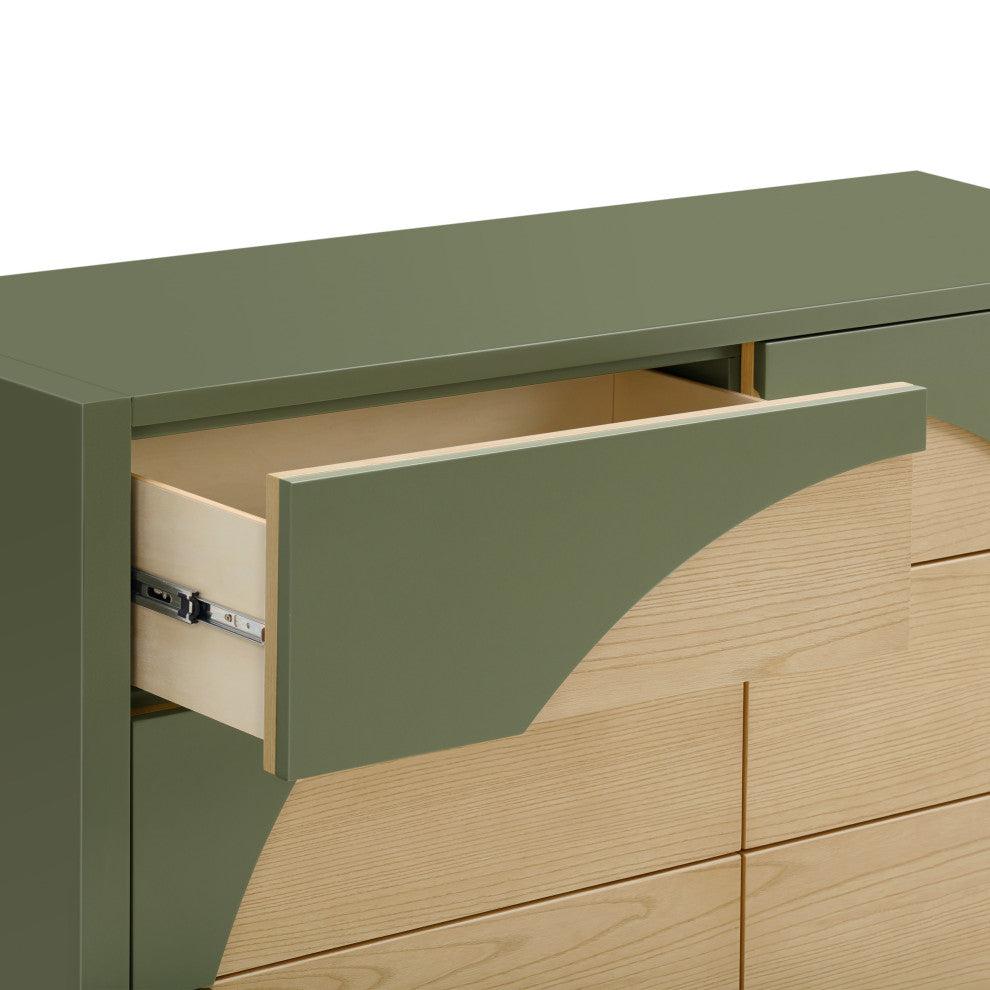 Moab 6-Drawer Assembled Dresser, Olive / Ash