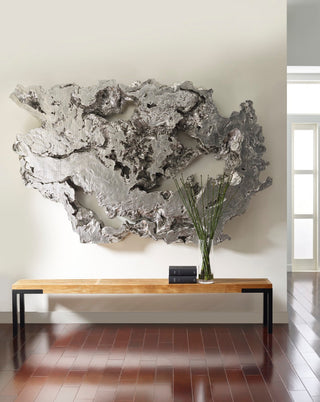 Burled Root Wall Art, Silver Leaf