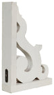 Whitewashed Distressed Antique Wood Corbel Wall Shelf Brackets, Set of 2