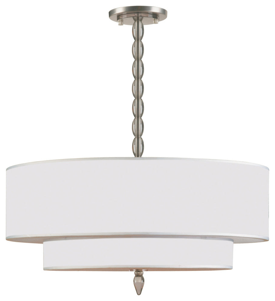 Crystorama Lighting Group 9507 Luxo 5 Light 26"W Drum Chandelier - Satin Nickel
