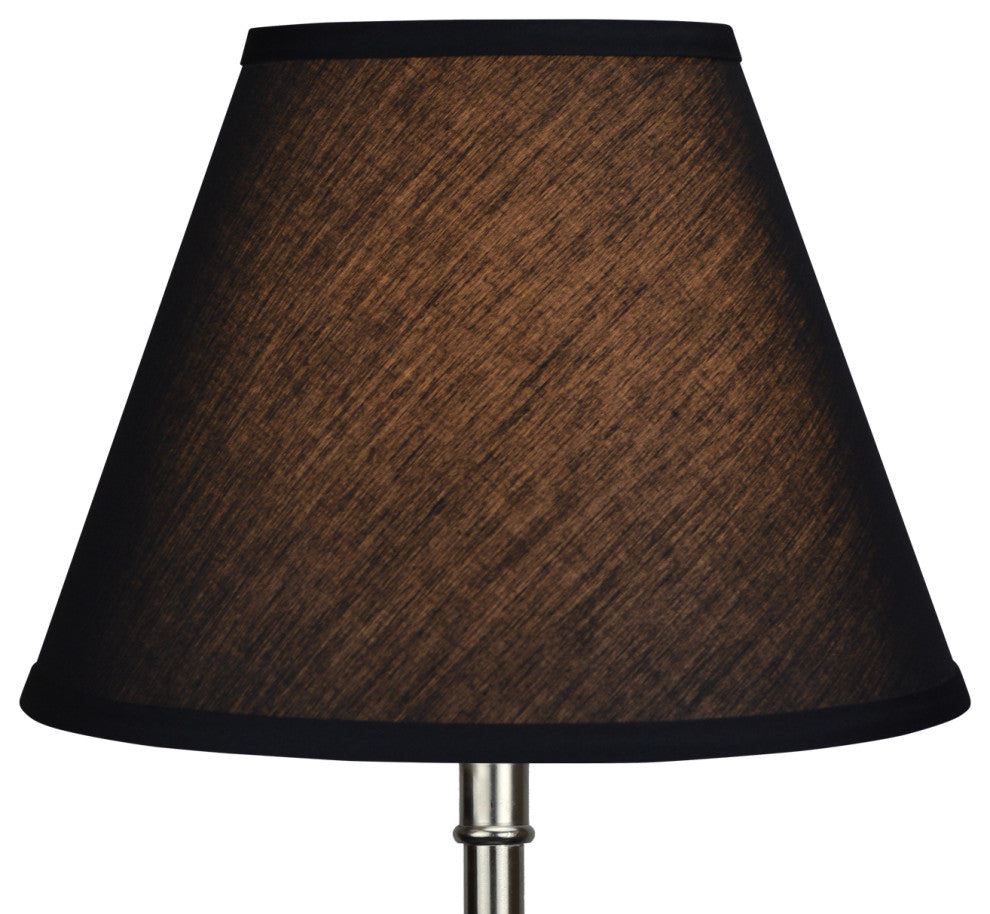 Fenchel Shades 6"x12"x9" Brass Spider Attachment Empire Lamp Shade, Linen Black