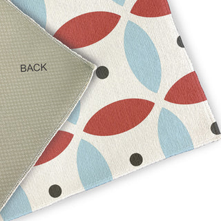 5' Round Geometric Spring Chenille Indoor/Outdoor Rug