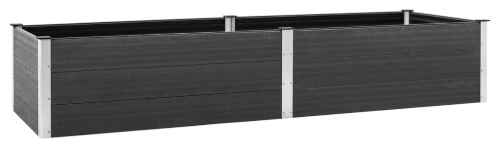 Vidaxl Garden Raised Bed 78.7"x39.4"x21.3" Wpc Gray
